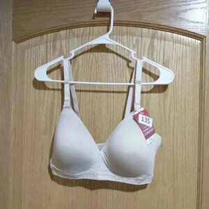 Olga by Warmers 36DD wire free convertible super soft comfort bra tan NWT